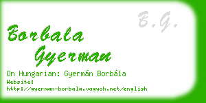 borbala gyerman business card