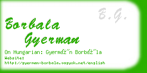 borbala gyerman business card